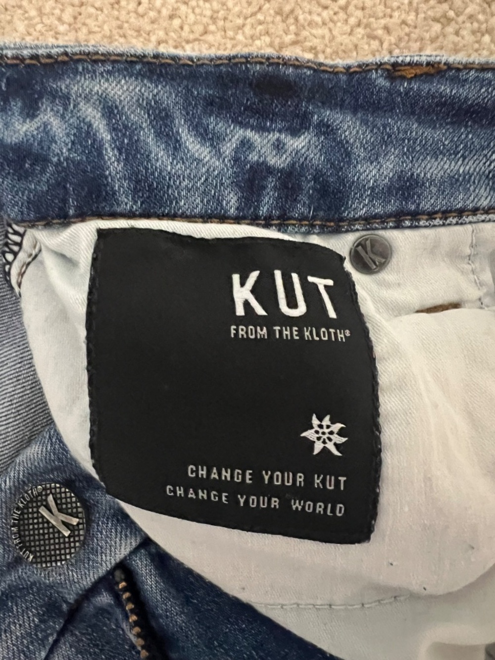 KUT from the Kloth Meg Fab Ab Wide Leg Size 2L High Rise Raw Hem Like new - Picture 6 of 6